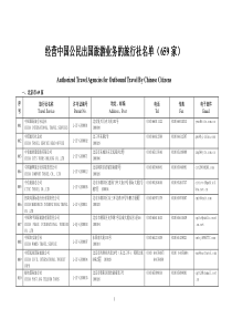 经营中国公民出国旅游业务的旅行社名单(659家)旧