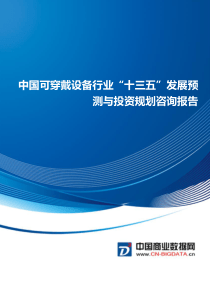 中国可穿戴设备行业“十三五”发展预测与投资规划咨询报告(目录)