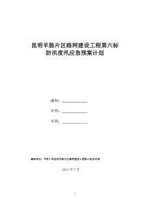 中铁十局防洪度汛应急预案