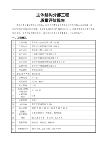 主体分部评估报告