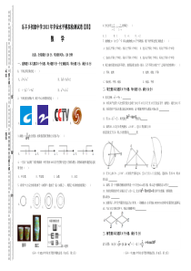 乐丰一中2013年中考模拟试卷(数学)