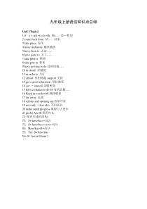 九年级上册语法知识点总结