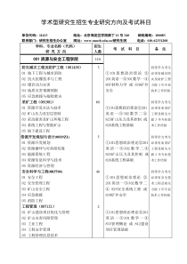 中国矿业大学(北京)矿山压力考研专业科目