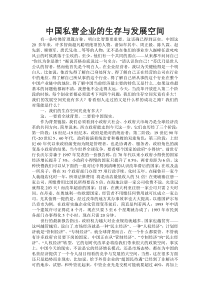 中国私营企业的生存与发展空间