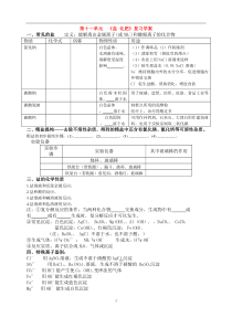 九年级化学第十一单元《盐化肥》复习学案人教版