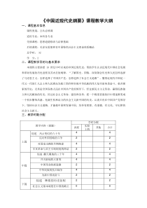 中国近代史纲要大纲