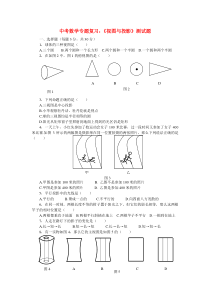 九年级数学中考专题复习《视图与投影》水平测试题全国通用