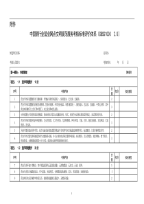 中国银行业文明规范服务千佳示范单位考核标准(现场验收测评表)