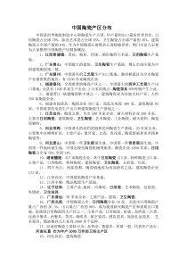 中国陶瓷产区汇总一览表