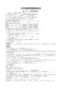 九年级物理基础知识