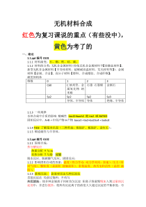 中山大学无机材料合成考点