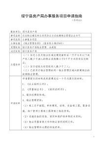 事项名称住宅物业建设单位采用协议方式选聘物业管理企业许可