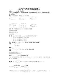 二元一次方程组复习学案