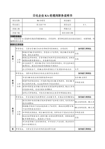 日化企业ka经理岗职务说明书