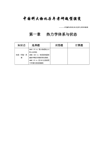 中科大物化题型整理全部