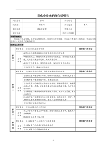 日化企业出纳岗位说明书