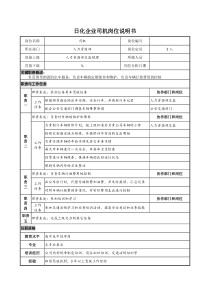 日化企业司机岗位说明书