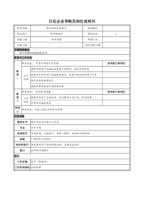 日化企业导购员岗位说明书