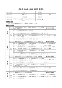 日化企业市场二部总监岗位说明书