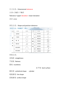 中英文公差对照