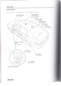 03雅阁空调与车身电器、车身电器、电动车窗后视镜、天