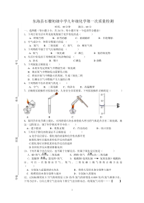 东海县石榴初级中学九年级化学第一次质量检测