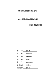 上市公司的财务风险分析