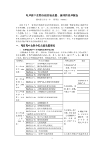 两岸高中生物实验设置编排差异探析