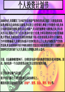 个人投资计划书