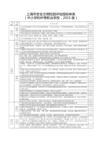 上海市安全文明校园评估指标体系2015版