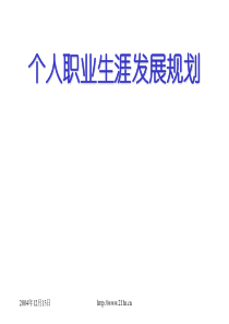 个人职业生涯发展规划(客户版)