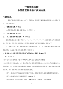 中医适宜技术推广实施方案