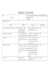 下套管作业工作安全分析