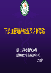 下肢血管超声检查和诊断思路四川大学华西医院超声科