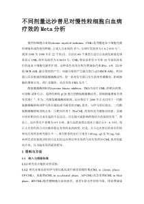 不同剂量达沙替尼对慢性粒细胞白血病疗效的META分析