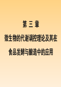 3第三章微生物的代谢调控理论及其在食品发酵与酿造中