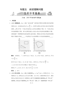 专题五阅读理解问题五年中考荟萃