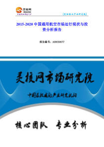 中国通用航空市场发展动态及投资前景分析报告-灵核网