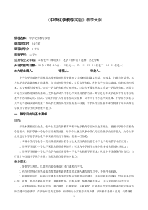 中学化学教学实验教学大纲20071024164217661