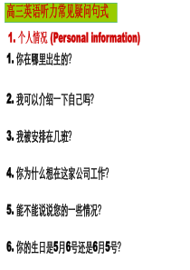 中学生高考英语必备材料11翻译练习听说考试partB常见疑问句式归类