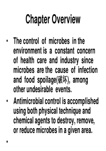 Chapter 11物理和化学因素对微生物的控制
