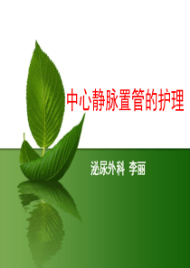 中心静脉置管的护理