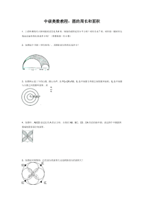 中级奥数教程圆的周长面积