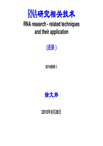 XXXX928RNA分子生物学技术课件