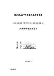 《毛泽东思想和中国特色社会主义理论体系概论》实践报告