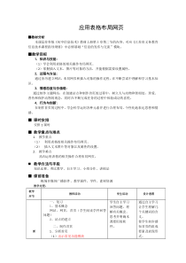 《用表格布局网页》教学设计及反思