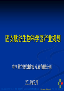 X年2月廊坊固安肽谷生物科学园产业规划