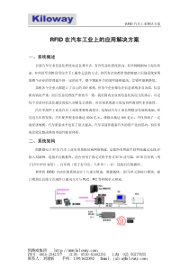 RFID在汽车工业上的应用解决方案