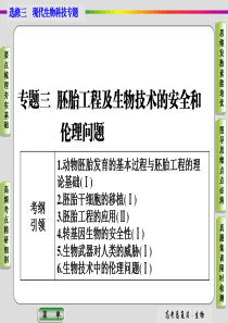 【导学教程】2016届高三生物一轮总复习课件选修三专题三胚胎工程及生物技术的安全和伦理问题