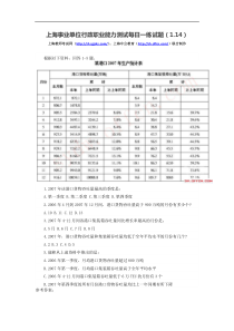 上海事业单位行政职业能力测试每日一练试题(114)